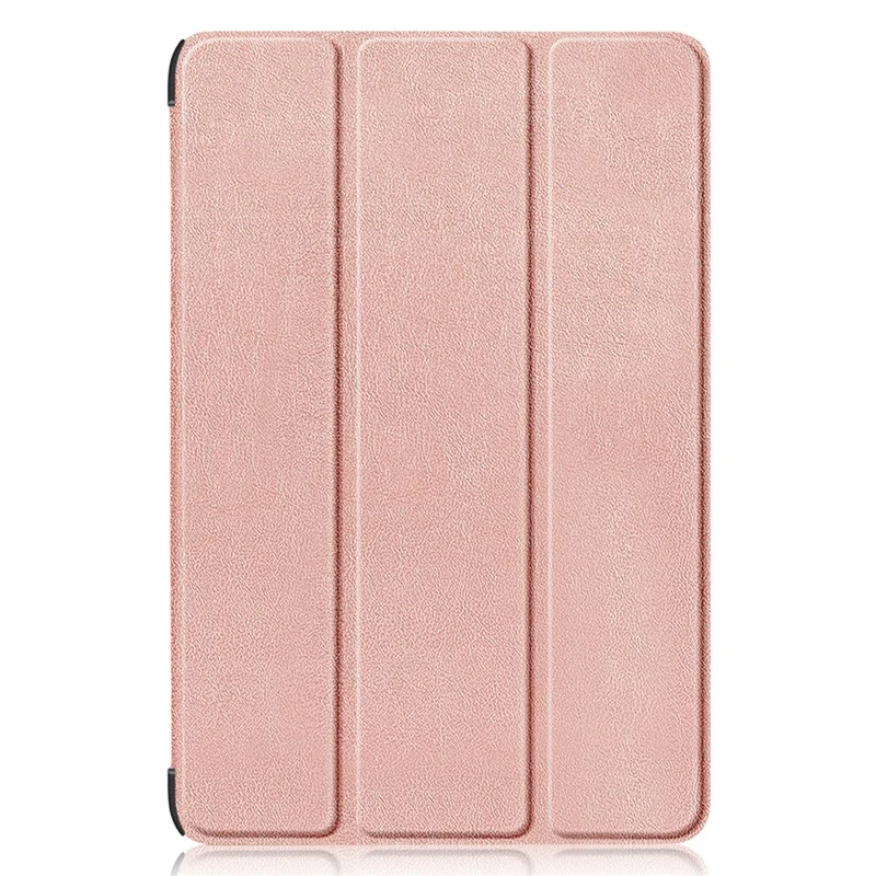 For Huawei MatePad 11 (2023) Tri-fold Stand Tablet Case PU Leather Tablet Cover with Auto Wake / Sleep - Rose Gold