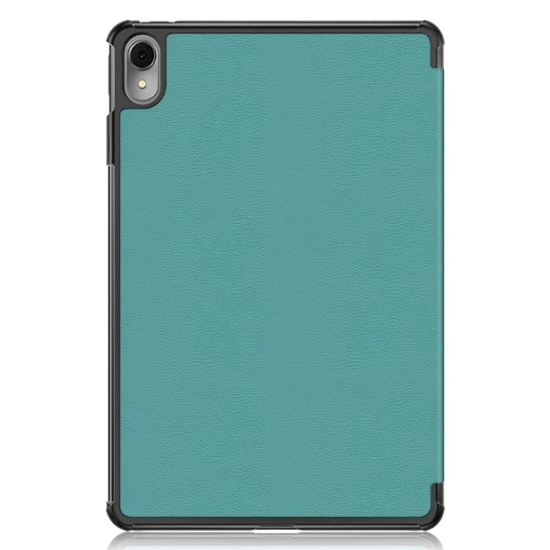 Pour Huawei MatePad 11 (2023) Tri-fold Stand Tablet Case Étui en cuir PU Housse de tablette avec réveil / veille automatique - Vert noirâtre