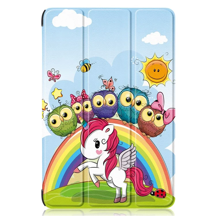 Para Huawei MatePad 11 (2023) Tri-fold Stand Tablet Case Pattern Printing PU Leather Cover with Auto Wake / Sleep - Horse