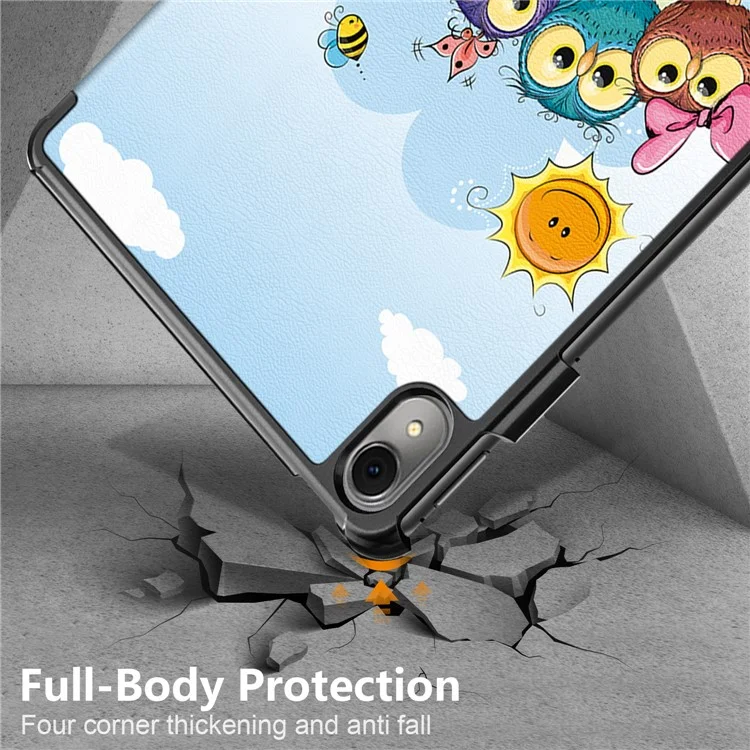 Para Huawei MatePad 11 (2023) Tri-fold Stand Tablet Case Pattern Printing PU Leather Cover with Auto Wake / Sleep - Horse