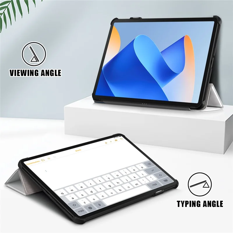 Per Huawei MatePad 11 (2023) Tri-fold Stand Tablet Case Pattern Printing PU Leather Cover con Auto Wake / Sleep - Gatto