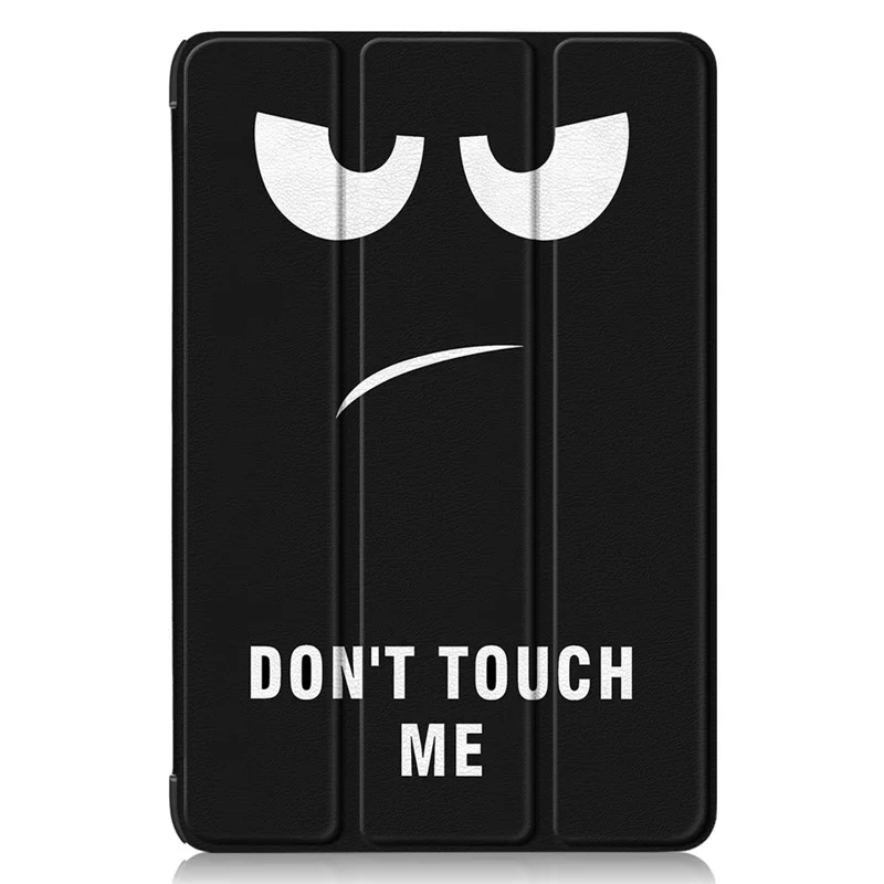 Pour Huawei MatePad 11 (2023) Étui de support à trois volets avec impression de motifs Étui en cuir PU avec réveil/veille automatique - Ne me touchez pas