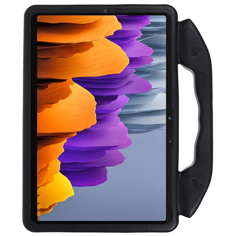 For Samsung Galaxy Tab S7 / S8 / S9 / S10 FE / S9 FE Tablet Case Handle Grip Thumb Kickstand EVA Tablet Cover - Black