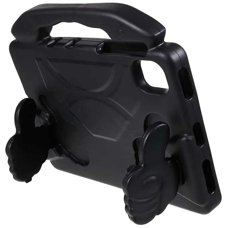 For Samsung Galaxy Tab S7 / S8 / S9 / S10 FE / S9 FE Tablet Case Handle Grip Thumb Kickstand EVA Tablet Cover - Black