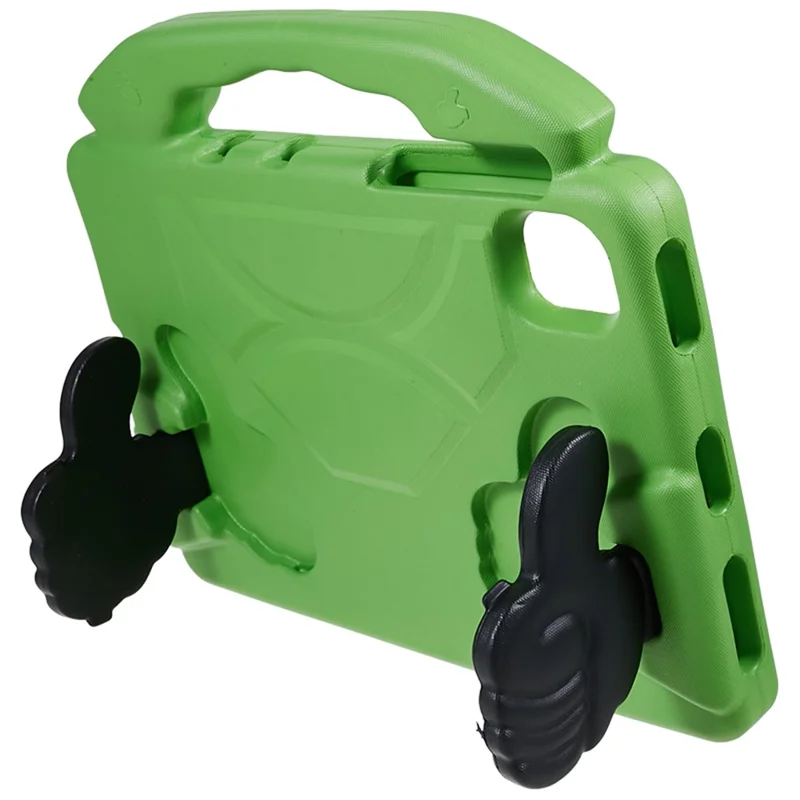 For Samsung Galaxy Tab S7 / S8 / S9 / S10 FE / S9 FE Tablet Case Handle Grip Thumb Kickstand EVA Tablet Cover - Green