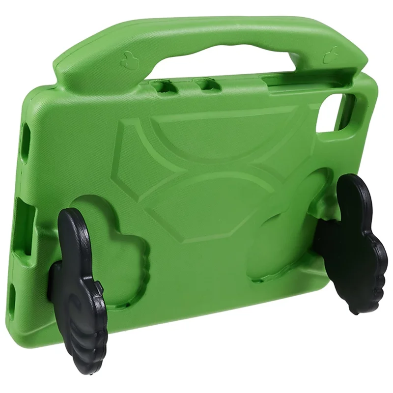 For Samsung Galaxy Tab S7 / S8 / S9 / S10 FE / S9 FE Tablet Case Handle Grip Thumb Kickstand EVA Tablet Cover - Green