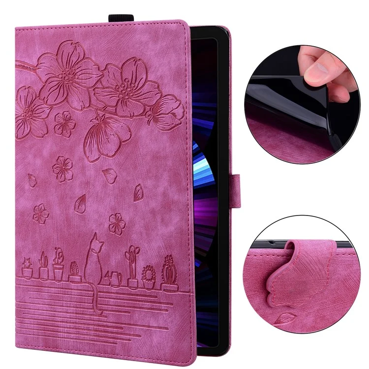 Para Lenovo Tab M10 (Geração 3) TB-328XU / TB-328FU Capa Tablet de Couro PU com Suporte - Rose