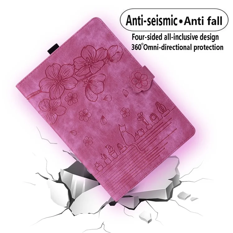 Para Lenovo Tab M10 (Geração 3) TB-328XU / TB-328FU Capa Tablet de Couro PU com Suporte - Rose
