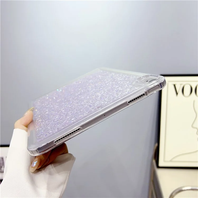 Anti-Drop Protective Tablet Case für iPad 10.9 (2022) Glitter Stoßfest TPU + PC Slim Cover - Lila