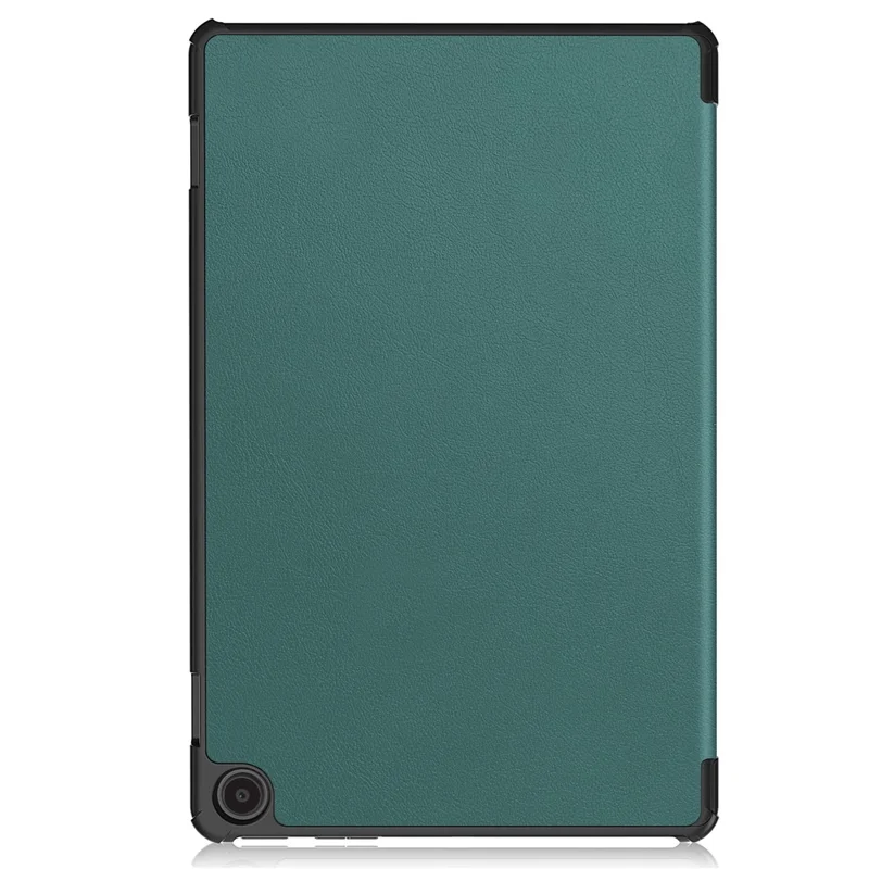 For Amazon Fire Max 11 PU Leather Tablet Case Tr-fold Stand Cover with Auto Sleep / Wake - Blackish Green