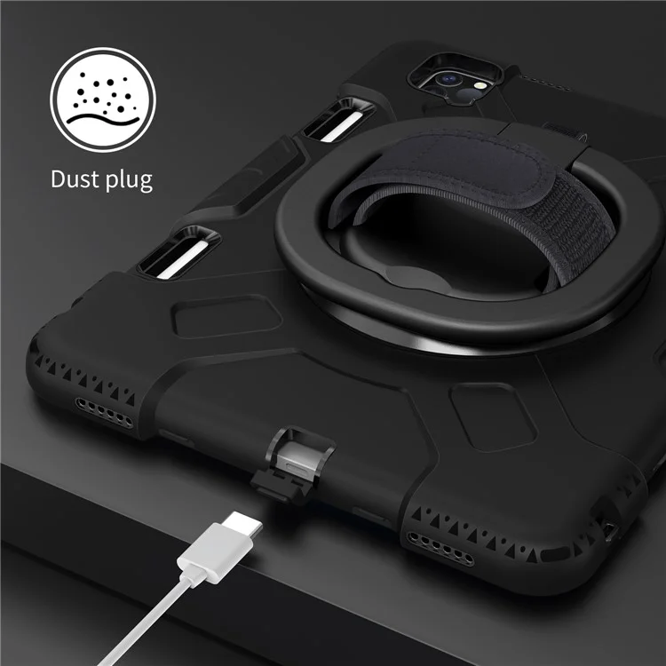 Per iPad Pro 11 pollici (2018) / (2020) / (2021) / (2022) / Air 11 (2024) / Air (2020) / (2022) Kickstand PC+TPU Custodia Tablet - Nero