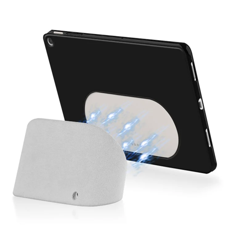 Funda de Tablet de PU Leather + TPU para Google Pixel Tablet, Funda Protectora Plegable de Tres Pliegues - Negro