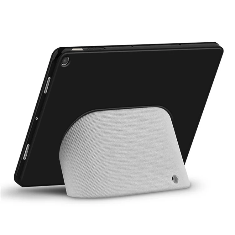 Funda de Tablet de PU Leather + TPU para Google Pixel Tablet, Funda Protectora Plegable de Tres Pliegues - Negro