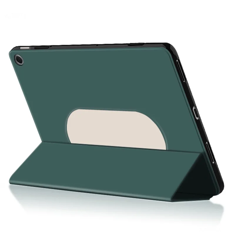 PU Leather + TPU Tablet Case for Google Pixel Tablet , Trifold Stand Protective Tablet Cover - Cyan