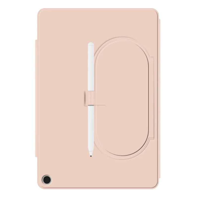 For Google Pixel Tablet Tri-fold Stand Cover PU Leather Magnetic Attachment Tablet Case - Pink