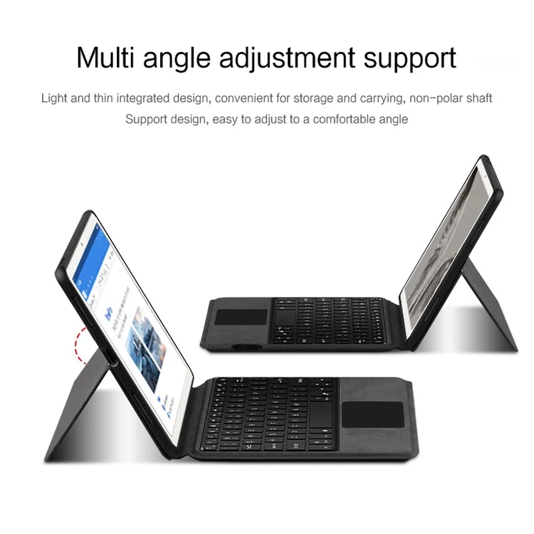 Para Google Pixel Tablet Leather Case + Touchpad Bluetooth Keyboard