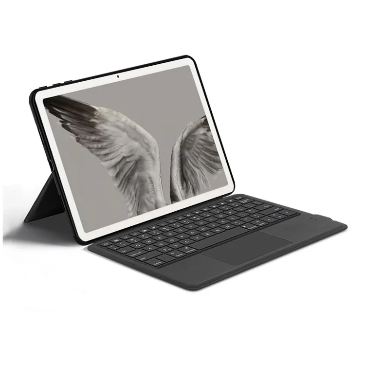 Para Google Pixel Tablet Leather Case + Touchpad Bluetooth Keyboard