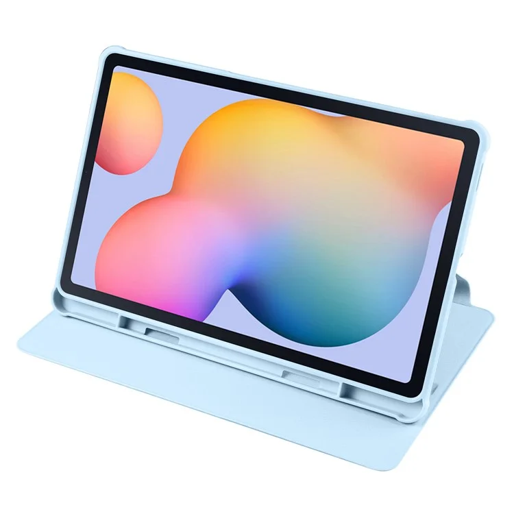 For Samsung Galaxy Tab S6 Lite (2024) / S6 Lite (2022) / S6 Lite (2020) Anti-Drop Tablet Case Stand PU Leather Acrylic Cover - Baby Blue