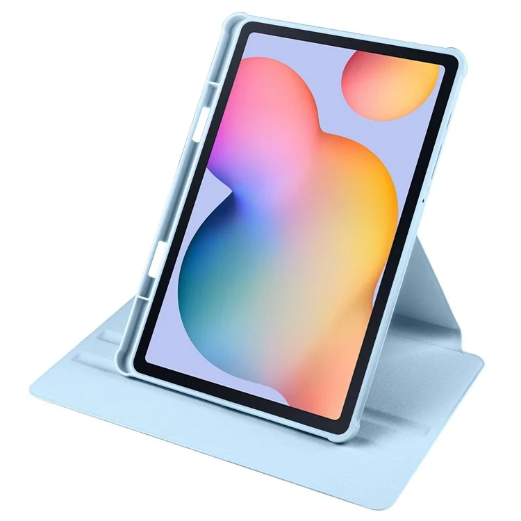 For Samsung Galaxy Tab S6 Lite (2024) / S6 Lite (2022) / S6 Lite (2020) Anti-Drop Tablet Case Stand PU Leather Acrylic Cover - Baby Blue