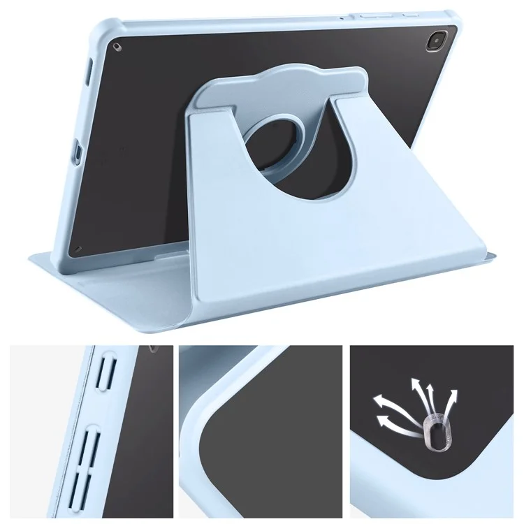 For Samsung Galaxy Tab S6 Lite (2024) / S6 Lite (2022) / S6 Lite (2020) Anti-Drop Tablet Case Stand PU Leather Acrylic Cover - Baby Blue