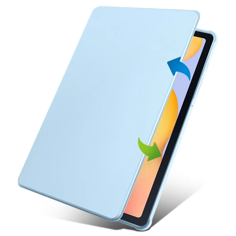 For Samsung Galaxy Tab S6 Lite (2024) / S6 Lite (2022) / S6 Lite (2020) Anti-Drop Tablet Case Stand PU Leather Acrylic Cover - Baby Blue