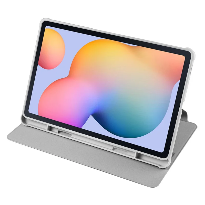 For Samsung Galaxy Tab S6 Lite (2024) / S6 Lite (2022) / S6 Lite (2020) Anti-Drop Tablet Case Stand PU Leather Acrylic Cover - Grey