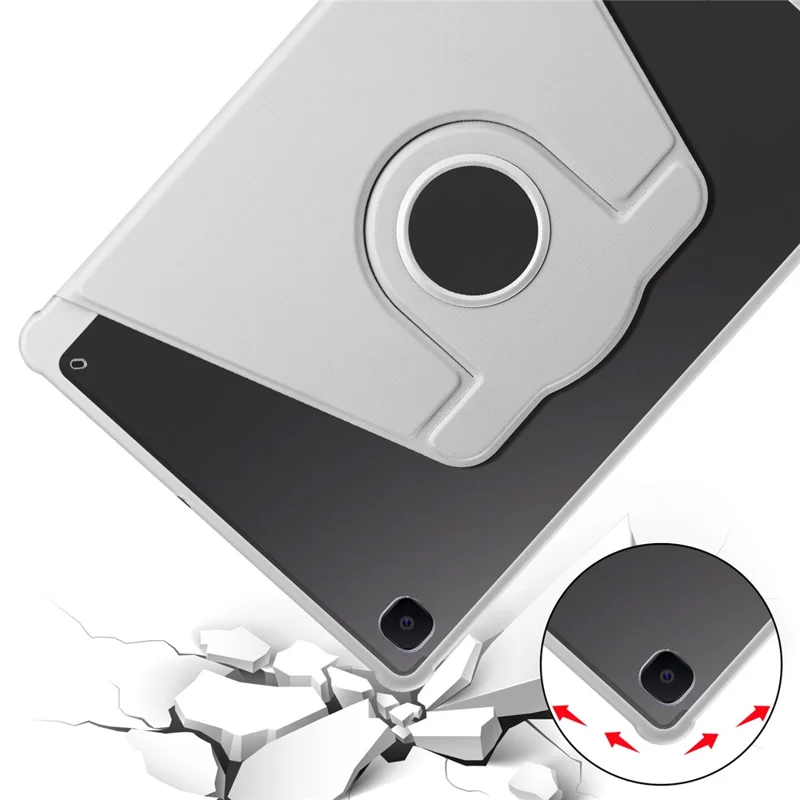 For Samsung Galaxy Tab S6 Lite (2024) / S6 Lite (2022) / S6 Lite (2020) Anti-Drop Tablet Case Stand PU Leather Acrylic Cover - Grey
