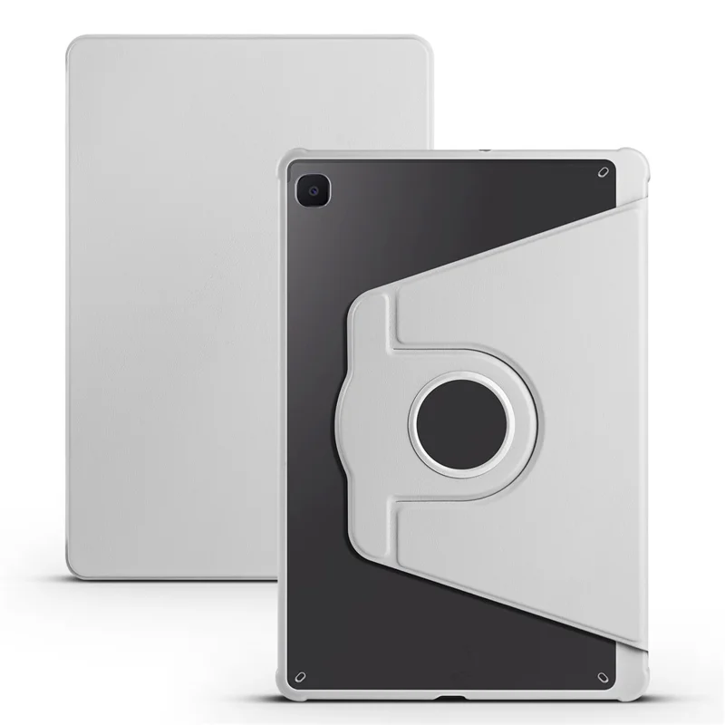 For Samsung Galaxy Tab S6 Lite (2024) / S6 Lite (2022) / S6 Lite (2020) Anti-Drop Tablet Case Stand PU Leather Acrylic Cover - Grey