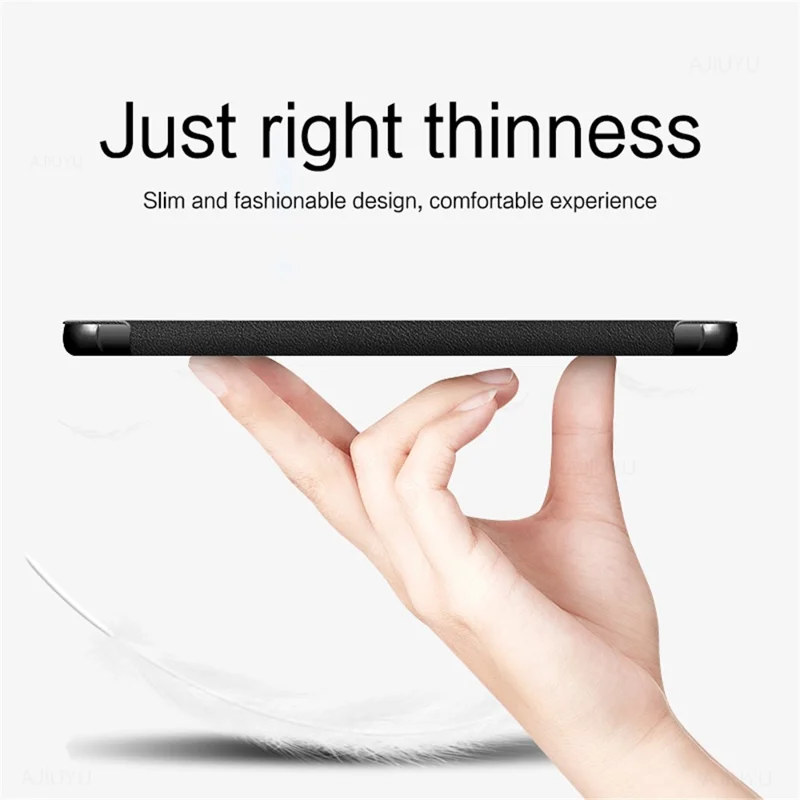 For Amazon Fire Max 11 Tri-fold Stand Tablet Case PU Leather Auto Wake / Sleep Full Body Protection Cover - Blue