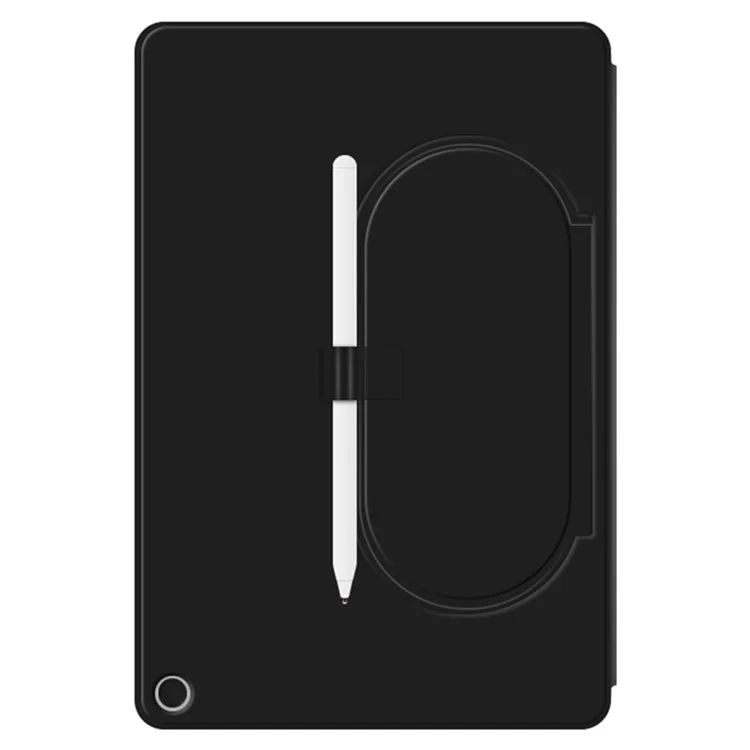Für Google Pixel Tablet Trifold Stand magnetisches Leder-Tablet-Cover Stifthalter Hülle mit Loch für Ladegerät Lautsprecher Dockingstation - Schwarz