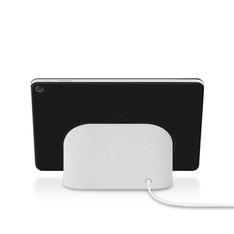 Für Google Pixel Tablet Trifold Stand magnetisches Leder-Tablet-Cover Stifthalter Hülle mit Loch für Ladegerät Lautsprecher Dockingstation - Schwarz