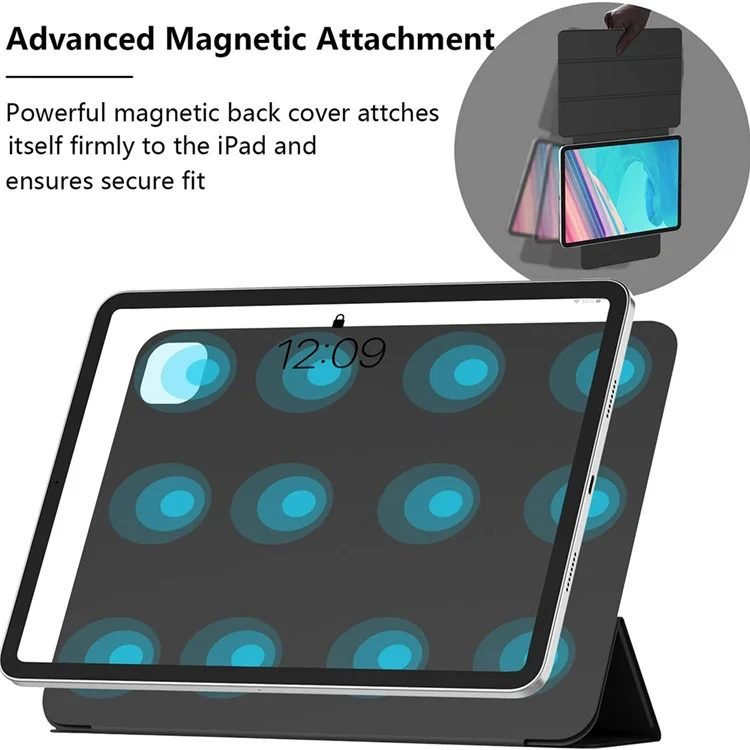 For Google Pixel Tablet Tri-fold Stand Cover PU Leather Magnetic Absorption Smart Tablet Case - Baby Blue