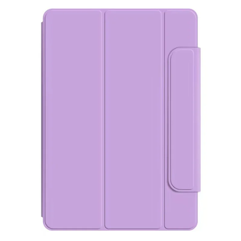 For Google Pixel Tablet Tri-fold Stand Cover PU Leather Magnetic Absorption Smart Tablet Case - Purple