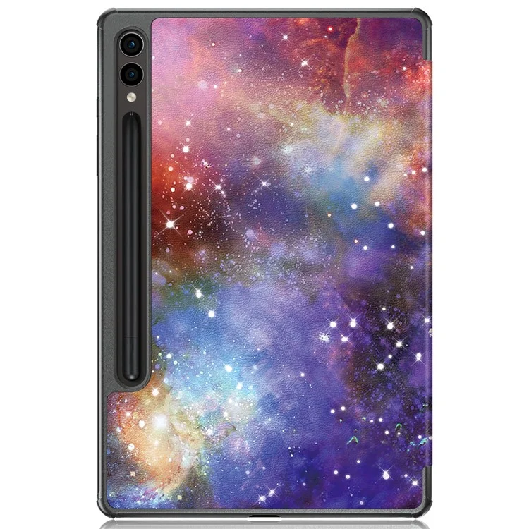 For Samsung Galaxy Tab S10+ Wi-Fi SM-X820 SM-X826B / Tab S9+ Tri-Fold Stand Cover PU Leather Pattern Printing Smart Tablet Case - Galaxy Tab S10+ Wi-Fi SM-X820 SM-X826B / 