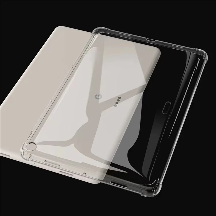 Étui transparent pour tablette Google Pixel Tablet, Coins renforcés Anti-chute Housse TPU souple