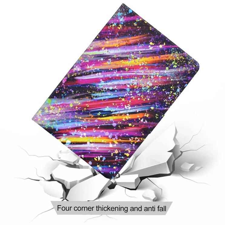 Funda a prueba de golpes A1 para la tableta Amazon Fire Max 11 Funda de cuero PU con estampado Funda con soporte y ranuras para tarjetas - Estrella fugaz