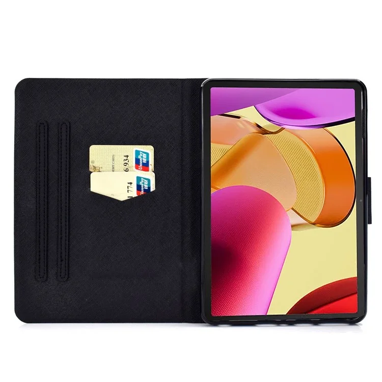 Funda a prueba de golpes A1 para la tableta Amazon Fire Max 11 Funda de cuero PU con estampado Funda con soporte y ranuras para tarjetas - Estrella fugaz