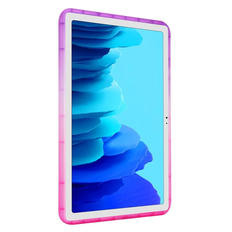 Для Samsung Galaxy Tab A7 10.4 (2020) / (2022) T500 / T505 Противоударный чехол Gradient Glitter Anti-Drop TPU Tablet Cover - Фиолетовый / Розовый