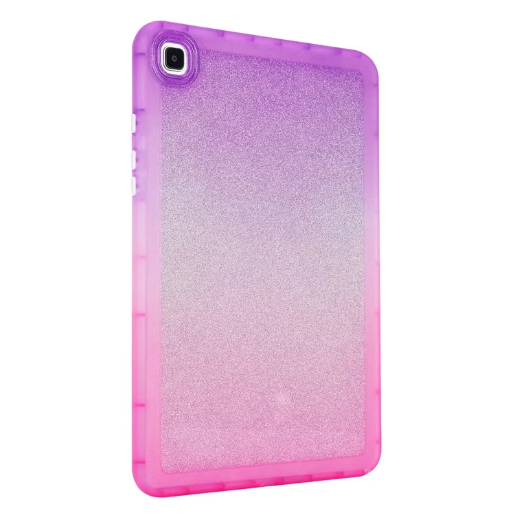 Для Samsung Galaxy Tab A7 10.4 (2020) / (2022) T500 / T505 Противоударный чехол Gradient Glitter Anti-Drop TPU Tablet Cover - Фиолетовый / Розовый
