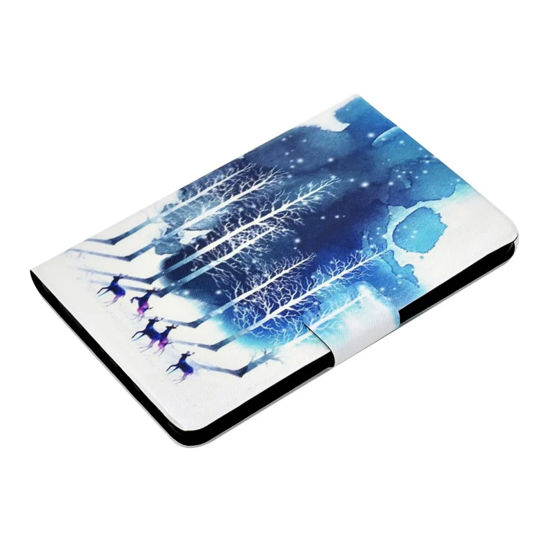 Protective Case for Amazon Fire Max 11 Pattern Printing PU Leather Tablet Cover with Stand Card Holder - Purple Deers