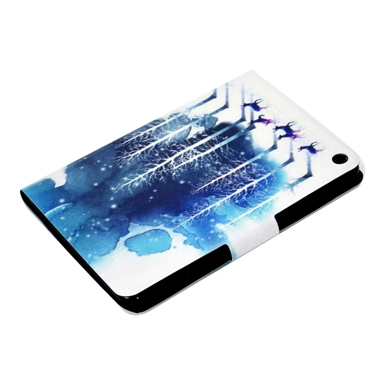 Protective Case for Amazon Fire Max 11 Pattern Printing PU Leather Tablet Cover with Stand Card Holder - Purple Deers