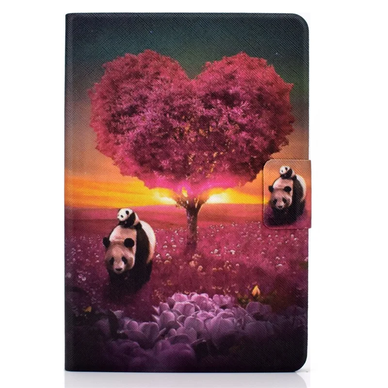 Protective Case for Amazon Fire Max 11 Pattern Printing PU Leather Tablet Cover with Stand Card Holder - Panda