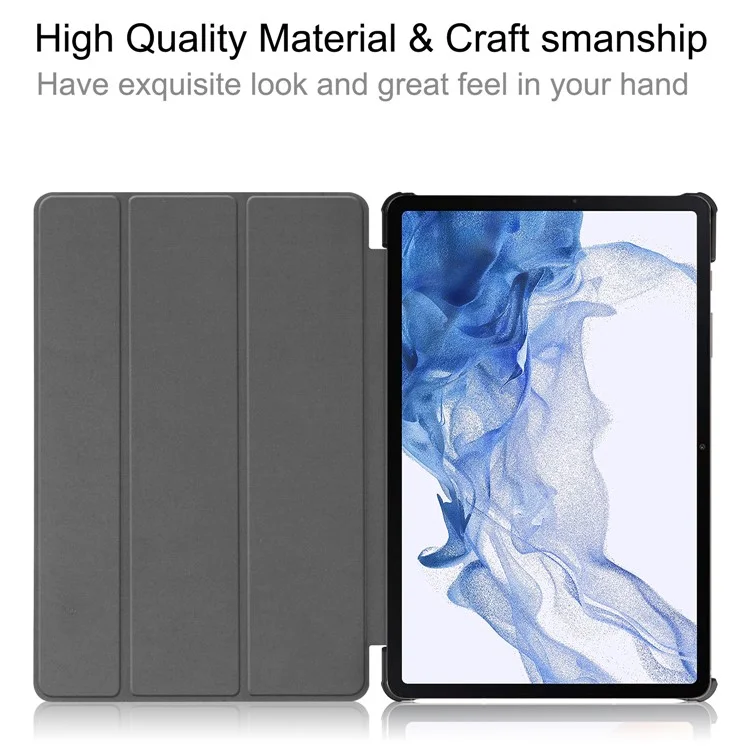 Per Samsung Galaxy Tab S9 PU Leather Tablet Case Pattern Printing Trifold Stand Smart Auto Sleep / Wake Cover - Non toccarmi