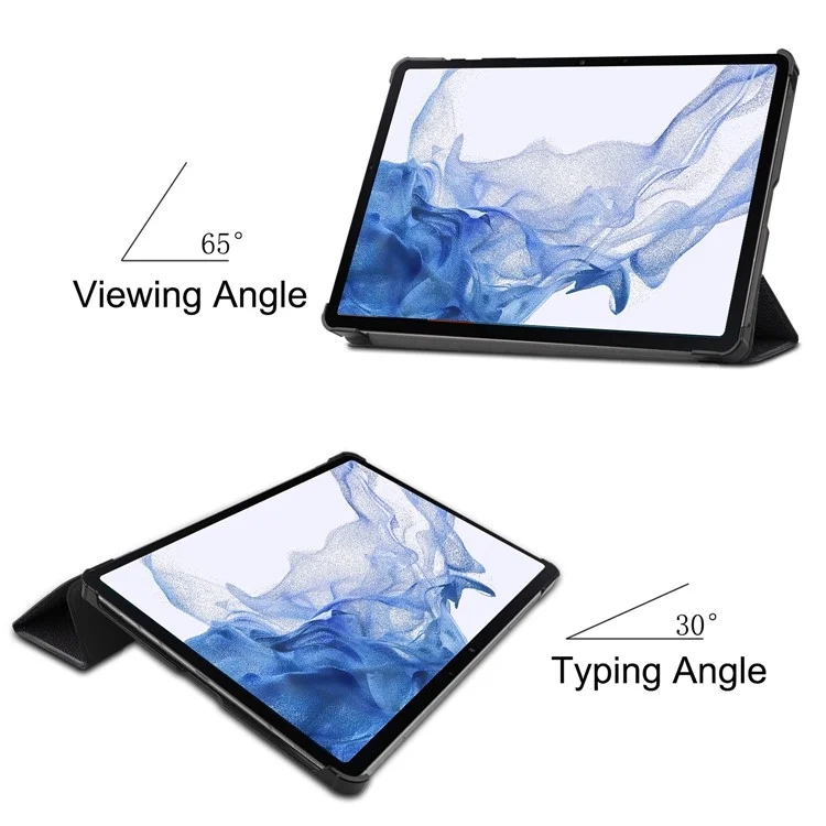 Per Samsung Galaxy Tab S9 PU Leather Tablet Case Pattern Printing Trifold Stand Smart Auto Sleep / Wake Cover - Non toccarmi
