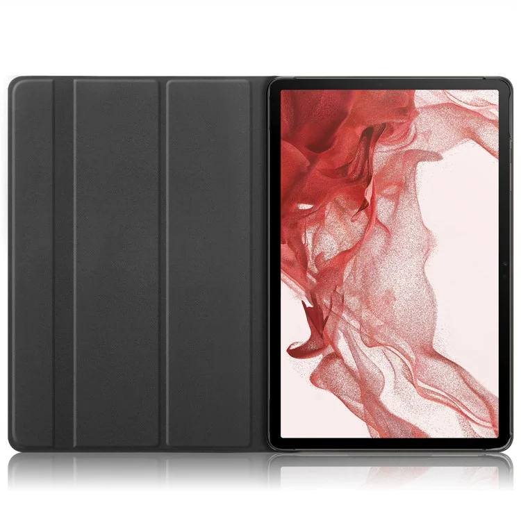 Étui pour tablette pour Samsung Galaxy Tab S10+ Wi-Fi SM-X820 SM-X826B / Tab S9+ SM-X810 (Wi-Fi), SM-X816B (5G Global), SM-X818U (5G US) Housse de protection rotative en cuir - Noir