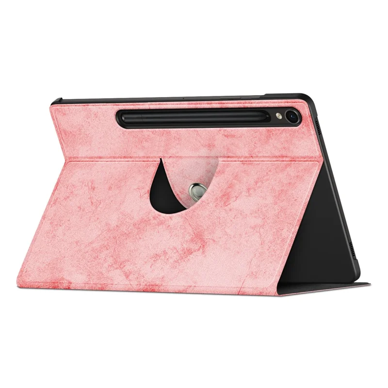 Funda Giratoria para Samsung Galaxy Tab S9 SM-X710, SM-X716B, SM-X718U Cuero PU Carcasa Táctil Inteligente para Tableta - Rosa