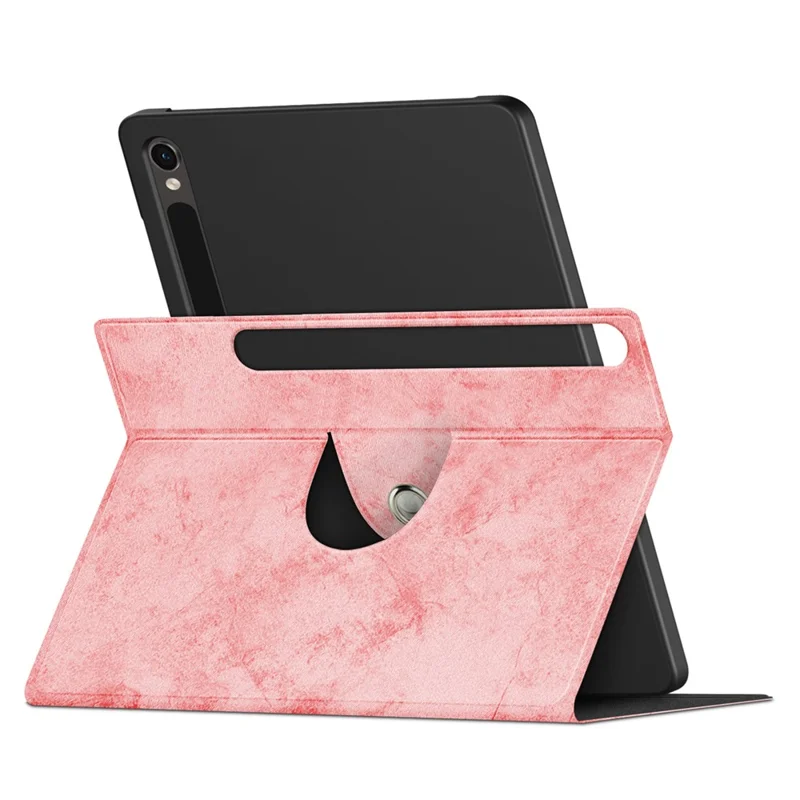 Funda Giratoria para Samsung Galaxy Tab S9 SM-X710, SM-X716B, SM-X718U Cuero PU Carcasa Táctil Inteligente para Tableta - Rosa