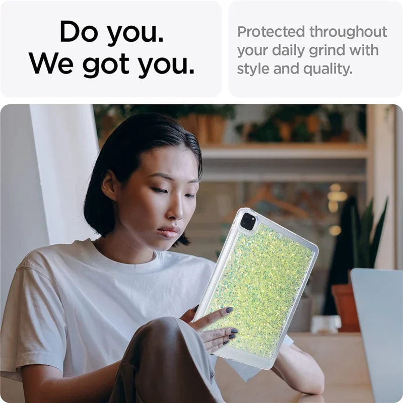 Funda con purpurina para iPad Pro 11 (2018) / (2020) / (2021) / (2022), funda protectora de tableta TPU + PC - Estilo E