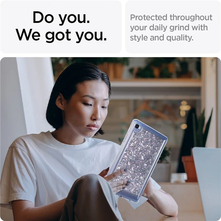 Per Samsung Galaxy Tab A7 Lite 8.7-inch T225 / T220 Anti-drop Protective Tablet Case Glitter TPU + PC Cover - Stile A