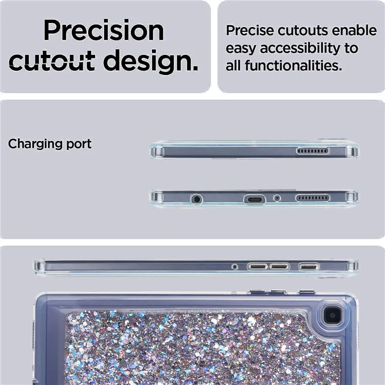 Per Samsung Galaxy Tab A7 Lite 8.7-inch T225 / T220 Anti-drop Protective Tablet Case Glitter TPU + PC Cover - Stile A